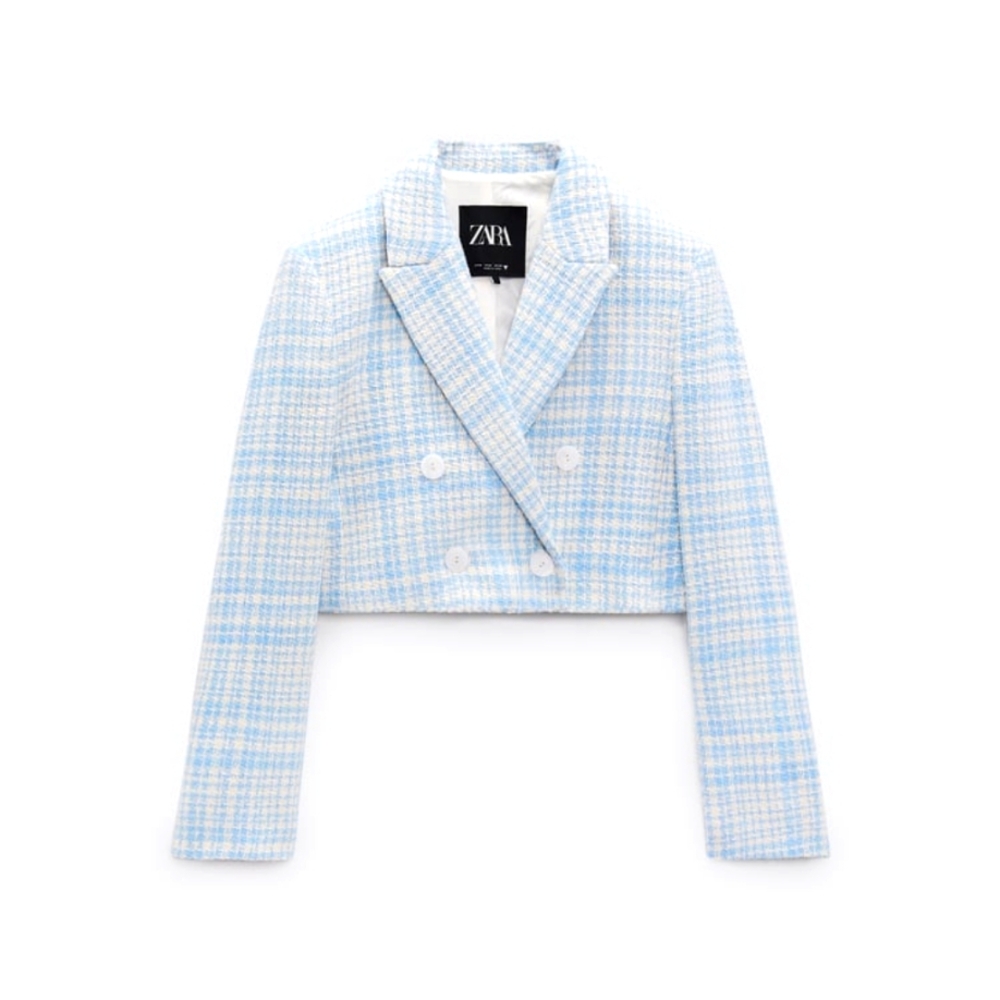 Zara cropped tweed jacket